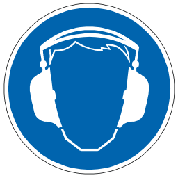 Download free blue pictogram protection ear icon
